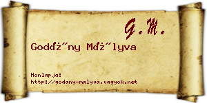 Godány Mályva névjegykártya